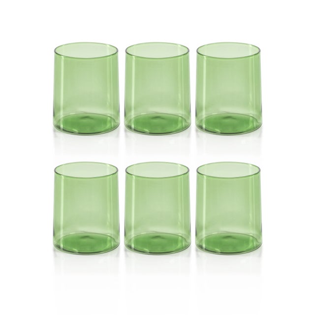 Lorient Tumbler Glasses - Fern Green, Set of 6 For Sale - Image 4 of 4