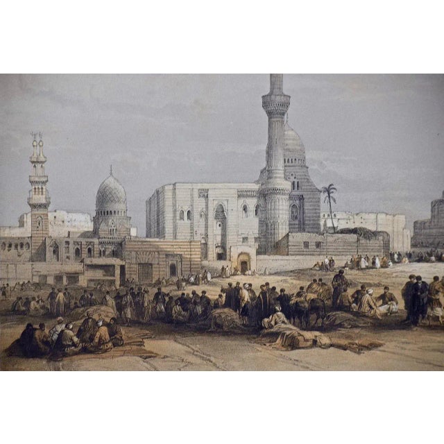 Realism "Entrance to the Citadel Cairo": David Roberts ' 19th C. Hand Colored Lithograph, 1849 For Sale - Image 3 of 12