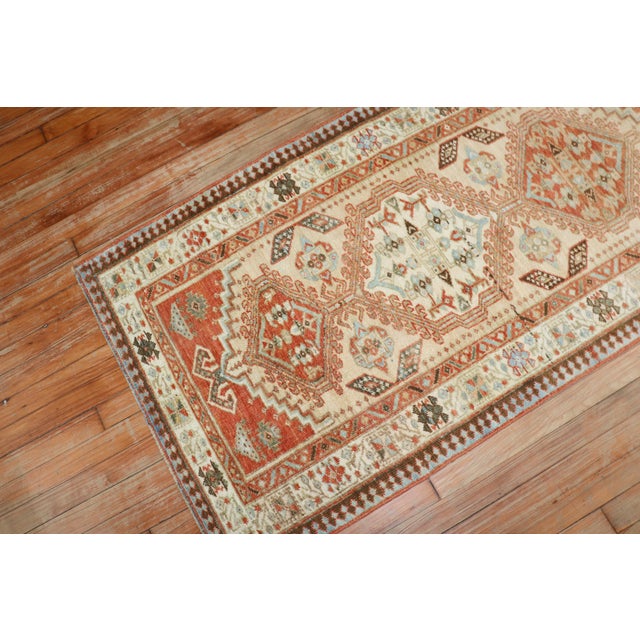 Persian Antique Persian Tribal Serab Runner - 2'10" x 5'5" For Sale - Image 3 of 6