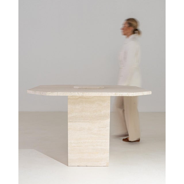 Italian Travertine Table, Antique, Italy, Circa 1970 For Sale - Image 12 of 12
