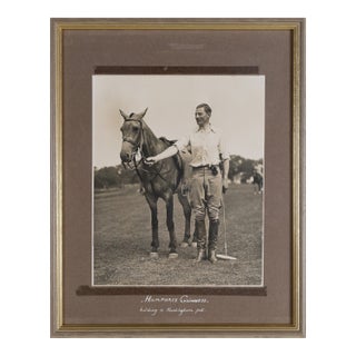 Humphrey Guinness Holding a Hurlingham Pet C1930s B&w Photo by Freudy (American, Active 1930s) For Sale