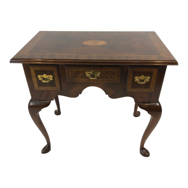 1990s Councill Furniture Flame Mahogany Lowboy For Sale