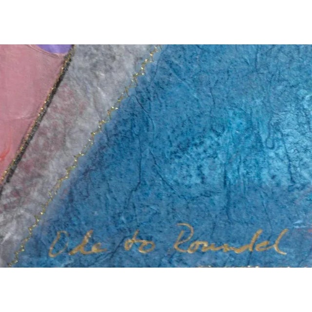 Late 20th Century "Ode to Roundel" Abstract Gouache Painting, Framed For Sale In Monterey, CA - Image 6 of 6