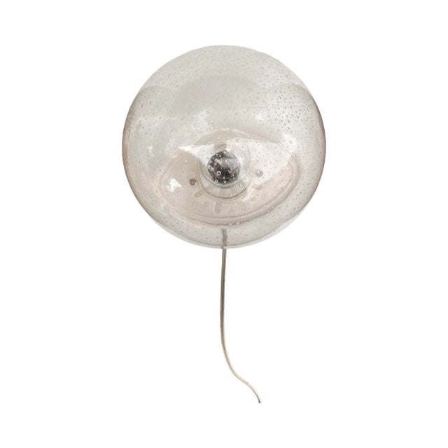 Mid-Century Modern Space Age Lamp With Spherical Bubble Glass Shade, Germany 1970s. For Sale - Image 3 of 8