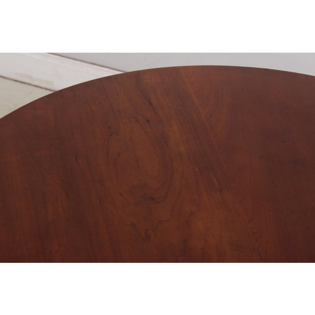 Round Cherry Top Wrought Iron Base Dining or Center Table For Sale - Image 9 of 14