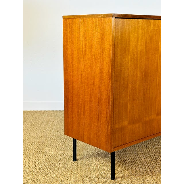 Wood Scandinavian Teak High Sideboard, 1960s For Sale - Image 7 of 18