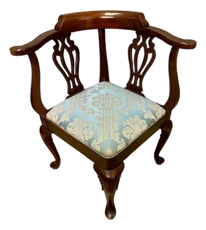 Vintage c.1980's Ethan Allen Georgian Queen Ann Corner Chair
