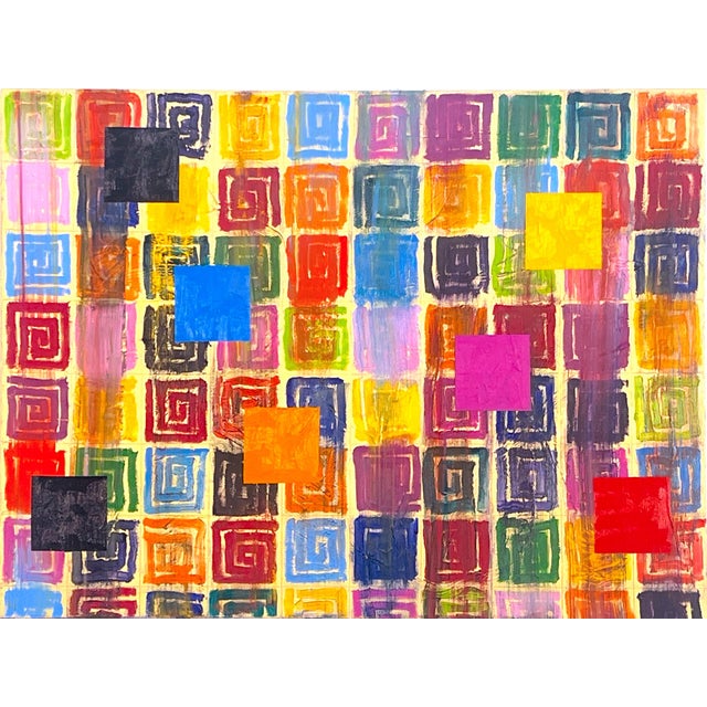 Dana Gordon Contemporary Abstract Oil on Canvas "See Levels" by Dana Gordon For Sale - Image 4 of 4