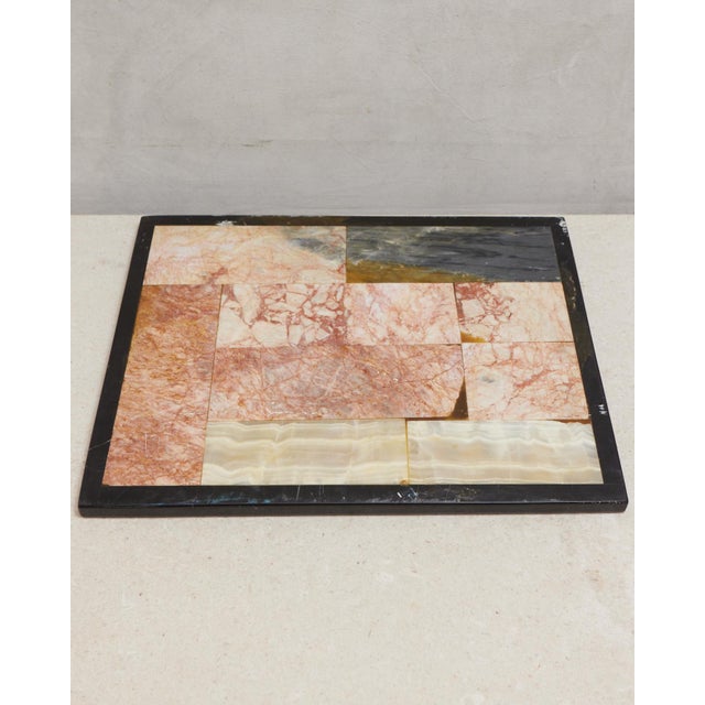 Pink Large Pink Marble Inlay Backgammon Game Board For Sale - Image 8 of 10