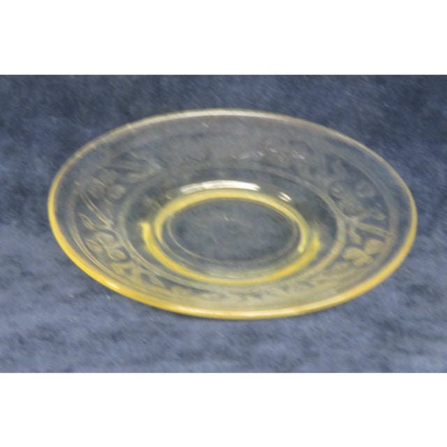 Yellow Depression Glass Saucer Small Plate For Sale In Miami - Image 6 of 8