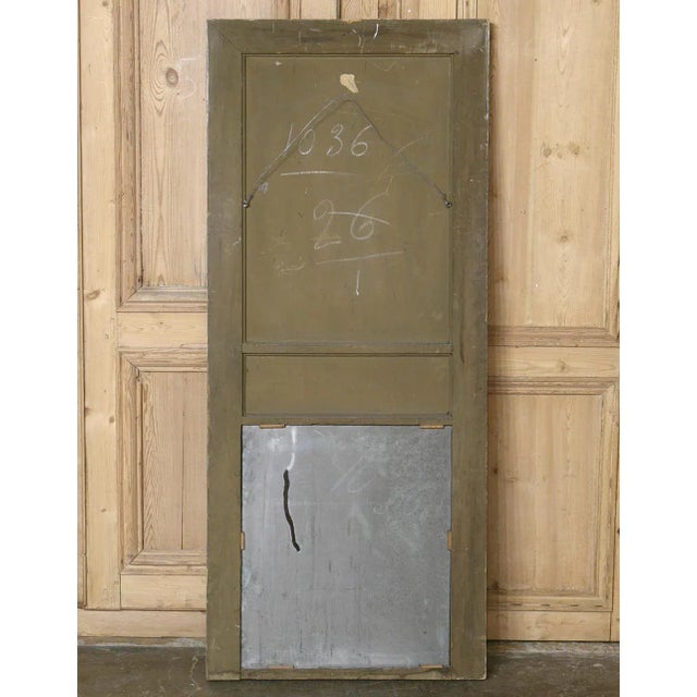 Dove Gray 19th Century Louis XVI French Painted Trumeau For Sale - Image 8 of 9