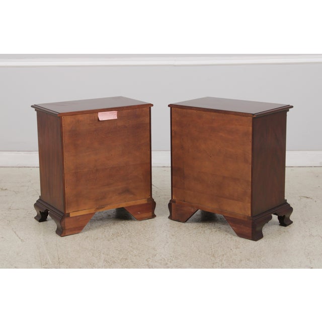 Pair of Henkel Harris Mahogany Nightstands For Sale - Image 12 of 14