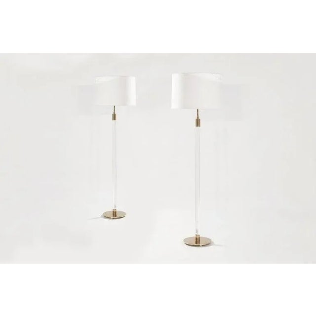 Hansen Lighting Co. Glass Rod Floor Lamps by Hansen Lighting Co. New York, 1970s For Sale - Image 4 of 13