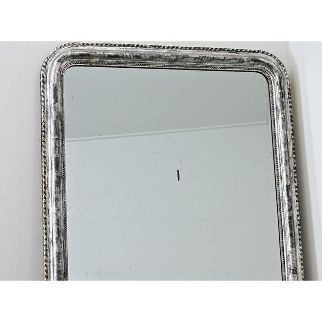 French French 19th Century Louis Philippe Silver Gilt Mirror For Sale - Image 3 of 10