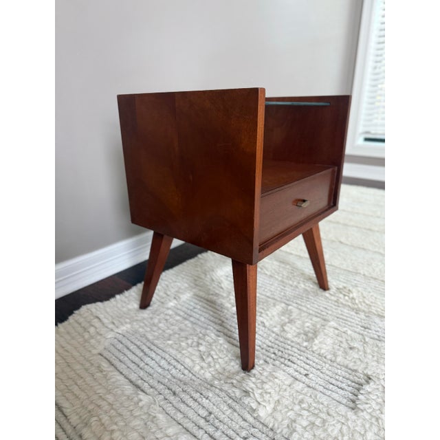 Vintage Mid Century Mahogany Side Table by Mengel for Raymond Loewy For Sale - Image 11 of 12
