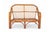 Vintage Brown Rattan Loveseat For Sale - Image 9 of 9