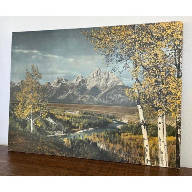 Vintage Mountain Landscape Photographic Print on Board, Autumn Scenic Wall Art.. For Sale - Image 9 of 10