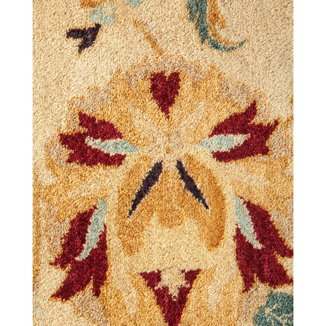 Traditional Mogul Collection Hand-Knotted Area Rug - Ivory Collection 6' 2" X 9' 0" For Sale - Image 3 of 10