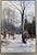 Heinrich Steen, Forest Path in Winter, 1907, Watercolor, in Very Good conditions. Designed 1890 to 1919 This piece is...