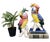A vibrant pair of Italian-made ceramic cockatoo parrots imported by Chelsea House. Richly hand-painted in saturated shades...