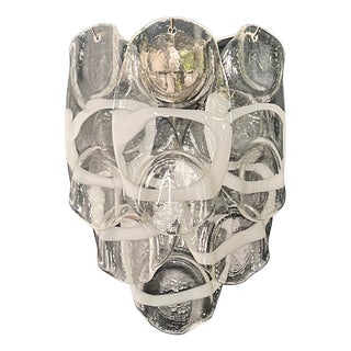 Vintage Italian Murano Glass Crostoli Wall Lights, 1990s, Set of 2 For Sale