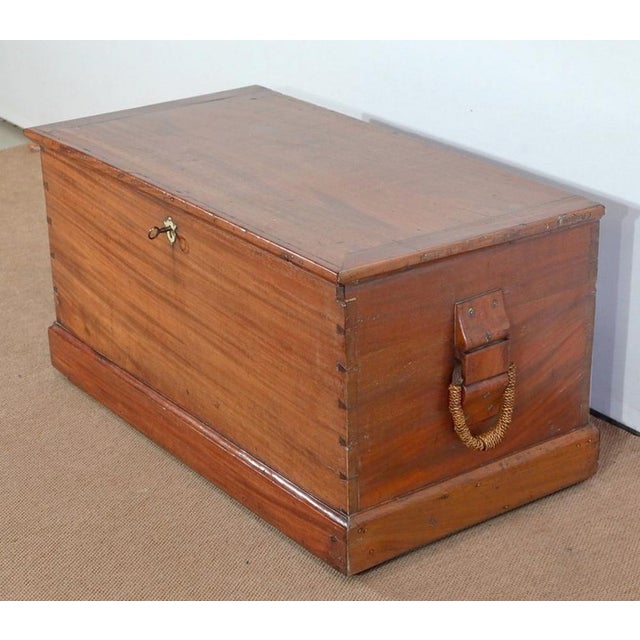 Late 19th Century Mahogany Travel Trunk For Sale - Image 3 of 18