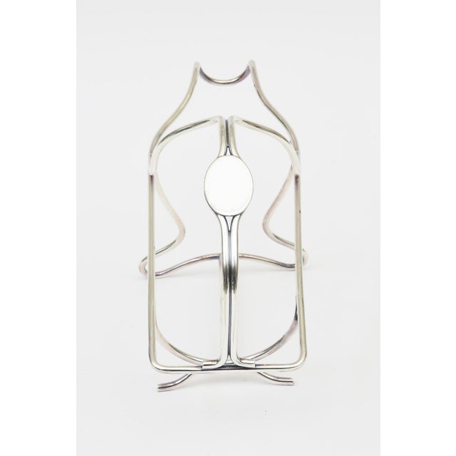 Vintage Signed Christofle Silver Plate Wine or Champagne Carrier/ Holder, 1960's For Sale - Image 9 of 13