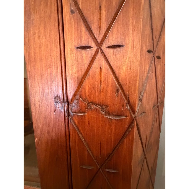 Antique Pine Corner Cabinet W/12 Pane Glass Top/Single Door Ball & Claw For Sale - Image 12 of 12
