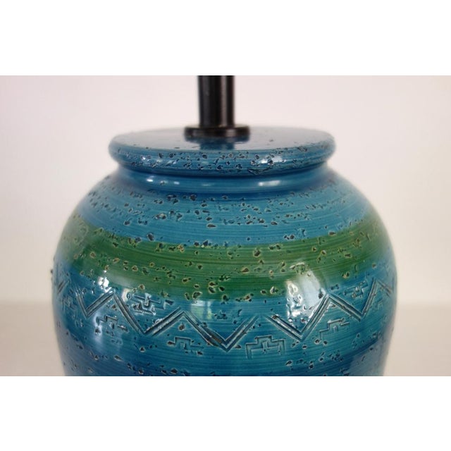 Ceramic Ceramic Lamp Bases in the style of Bitossi, Italy, 1970s For Sale - Image 7 of 13