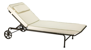 Italian Antares Outdoor Chaise Lounge in Hand-Bent Metal