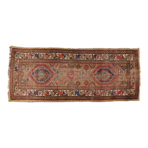 Antique Handwoven Persian Kurdish Runner Rug. 2'6"x 6'2"