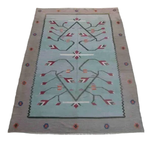 Antique Besarabian Kilim Floral Design Rug