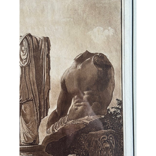 Sculpture Materials Antique French Neoclassical Engraving of Classical Architectural Fragment – After J.-P.-L. Houël, C. 1777–1800 For Sale - Image 7 of 9