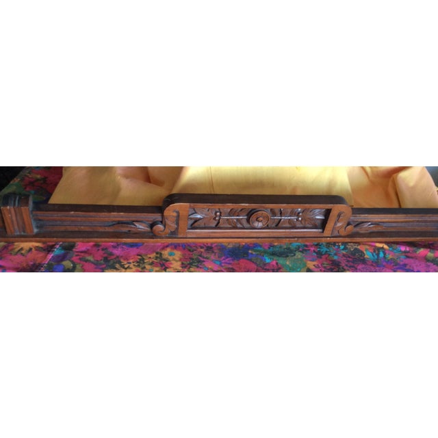 Wood Architectural Salvaged Antique Wooden Lintel For Sale - Image 7 of 8