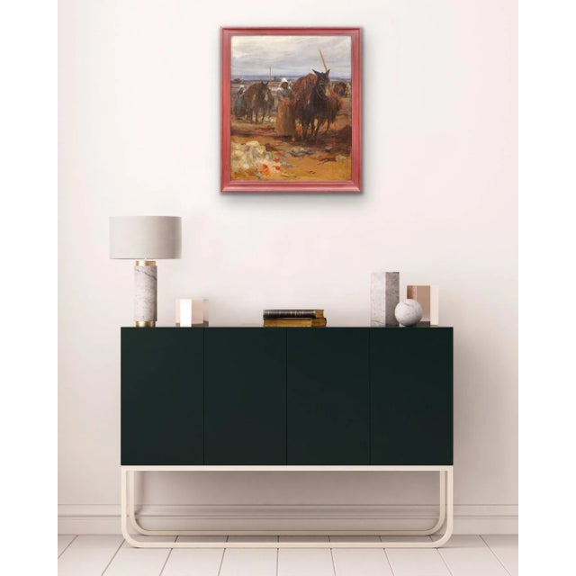 Charles Fouqueray, Seaweed Gatherers in Brittany, 1910, Oil on Canvas, Framed For Sale - Image 13 of 18