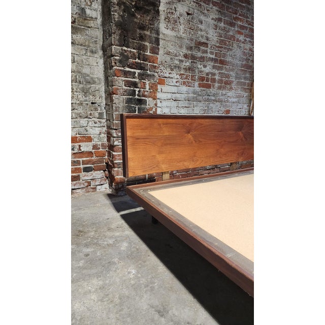 Wood Full-Size Teak Bed Frame by Richard Artschwager For Sale - Image 7 of 9