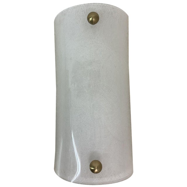 Vintage Acrylic and Brass Wall Lamp, 1970s For Sale