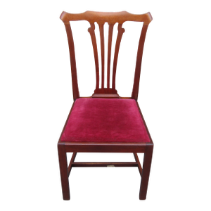 Set 4 Antique English Mahogany Georgian Dining Chairs 1860s
