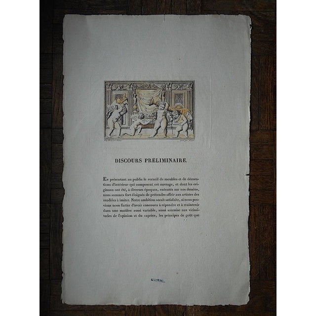 This authentic antique hand colored copperplate engraving depicts four playful cherubs.Printed on one side only. The folio...