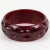 Bakelite Carved Bracelet Bangle Crimson Red Marble For Sale - Image 4 of 4