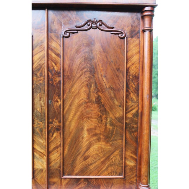 Early 19th Century Antique Empire Linen Press Crafted by W. A. Willcocks of Guernsey For Sale - Image 5 of 18