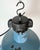Blue Industrial Blue Enamel Factory Lamp with Cast Iron Top, 1960s For Sale - Image 8 of 18
