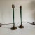 Vintage Mid 20th Century Hunter Green Metal Table Lamps - a Pair For Sale - Image 11 of 12