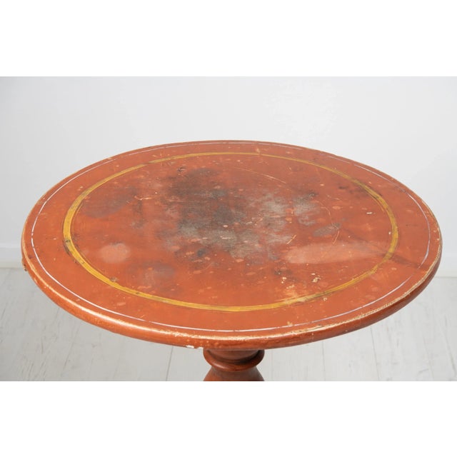 Antique Swedish Rustic Pedestal Table in Pine For Sale - Image 6 of 8