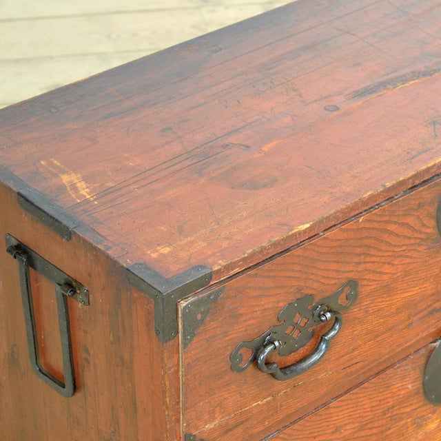 Japanese Tansu Chest of Drawers, 1870s For Sale - Image 9 of 16