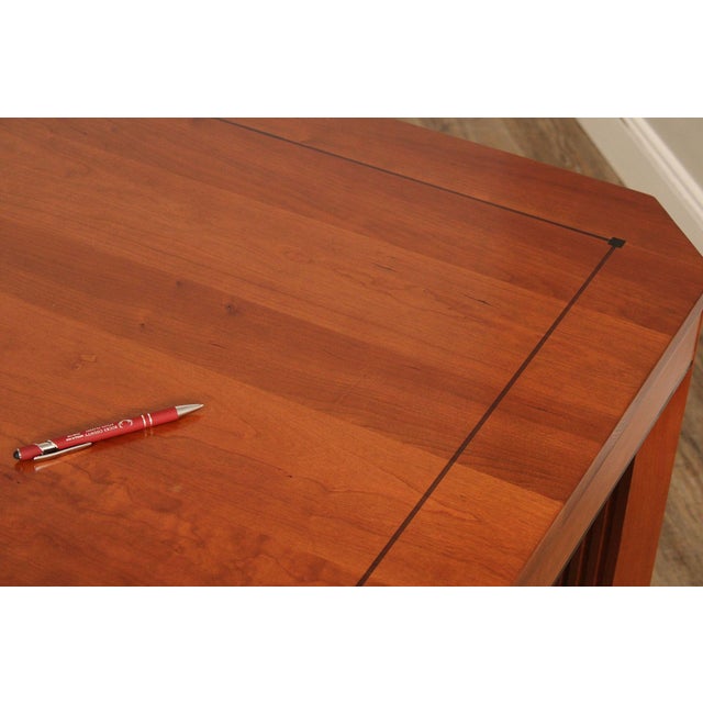 Stickley 21st Century Collection Cherry Dining Table and Twelve Spindle Dining Chairs For Sale - Image 11 of 12