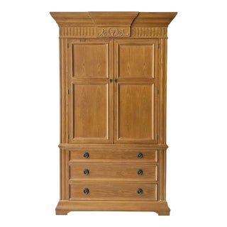 Henredon Adams Style Armoire / Linen Press For Sale