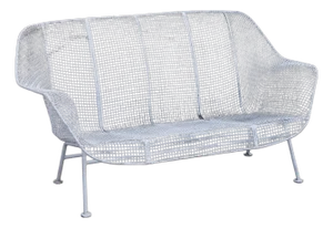 Russell Woodard Mid Century Modern 'Sculptura' Wrought Iron Settee