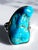 Dramatic Freeform Arizona Blue Turquoise Statement Ring, Vintage Estate Southwestern Sterling Silver, Size 5.75 For Sale In New York - Image 6 of 9