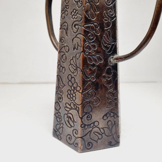 Art Deco Style Brass Vase with Handles, 1920s For Sale - Image 13 of 14
